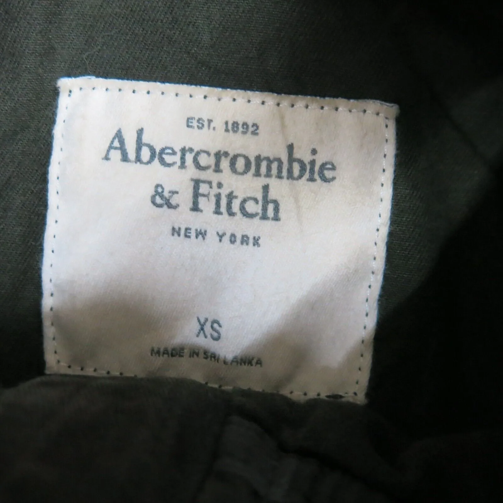 Abercrombie & Fitch Jacket Women X Small Olive Green Snap Button Military Jacket