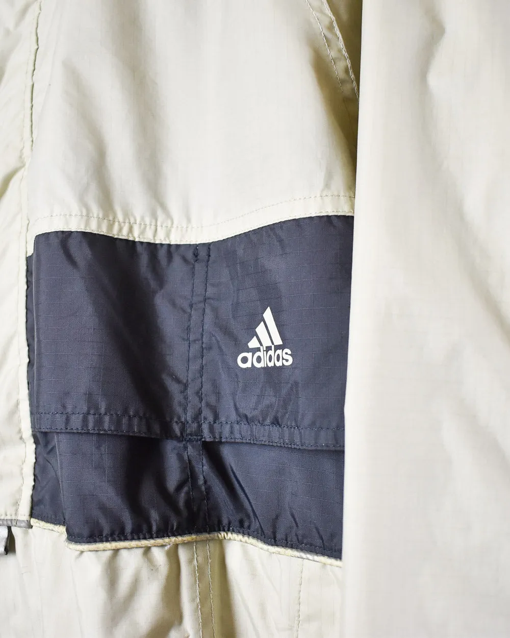 Adidas 1/4 Zip Hooded Windbreaker Jacket - Large