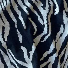 Airy Black & Sand Organic Zebra Markings Cotton Tissue Jersey Knit (Made in Japan)