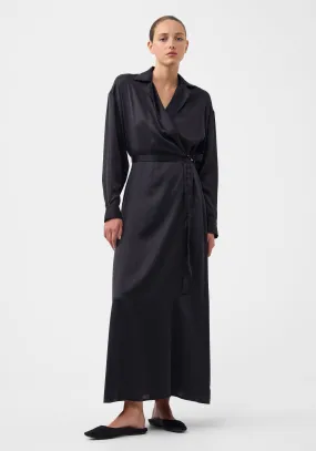 Anais Silk LS Dress_Black