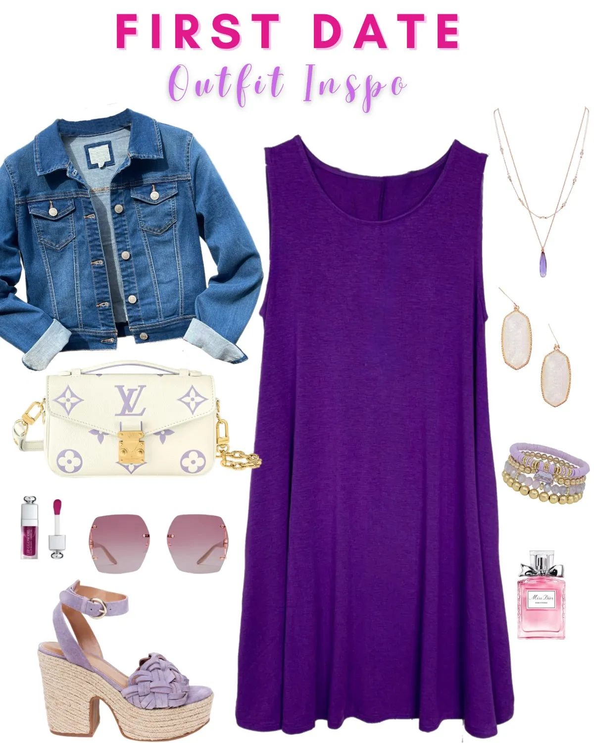 Basic Pocket Tank Dress - Purple