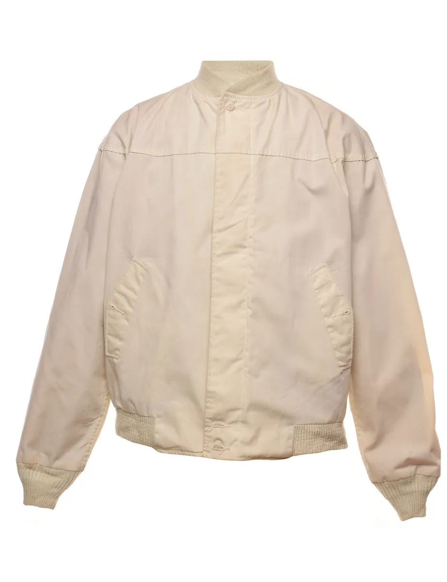 Beige Classic Zip-Front Jacket - L