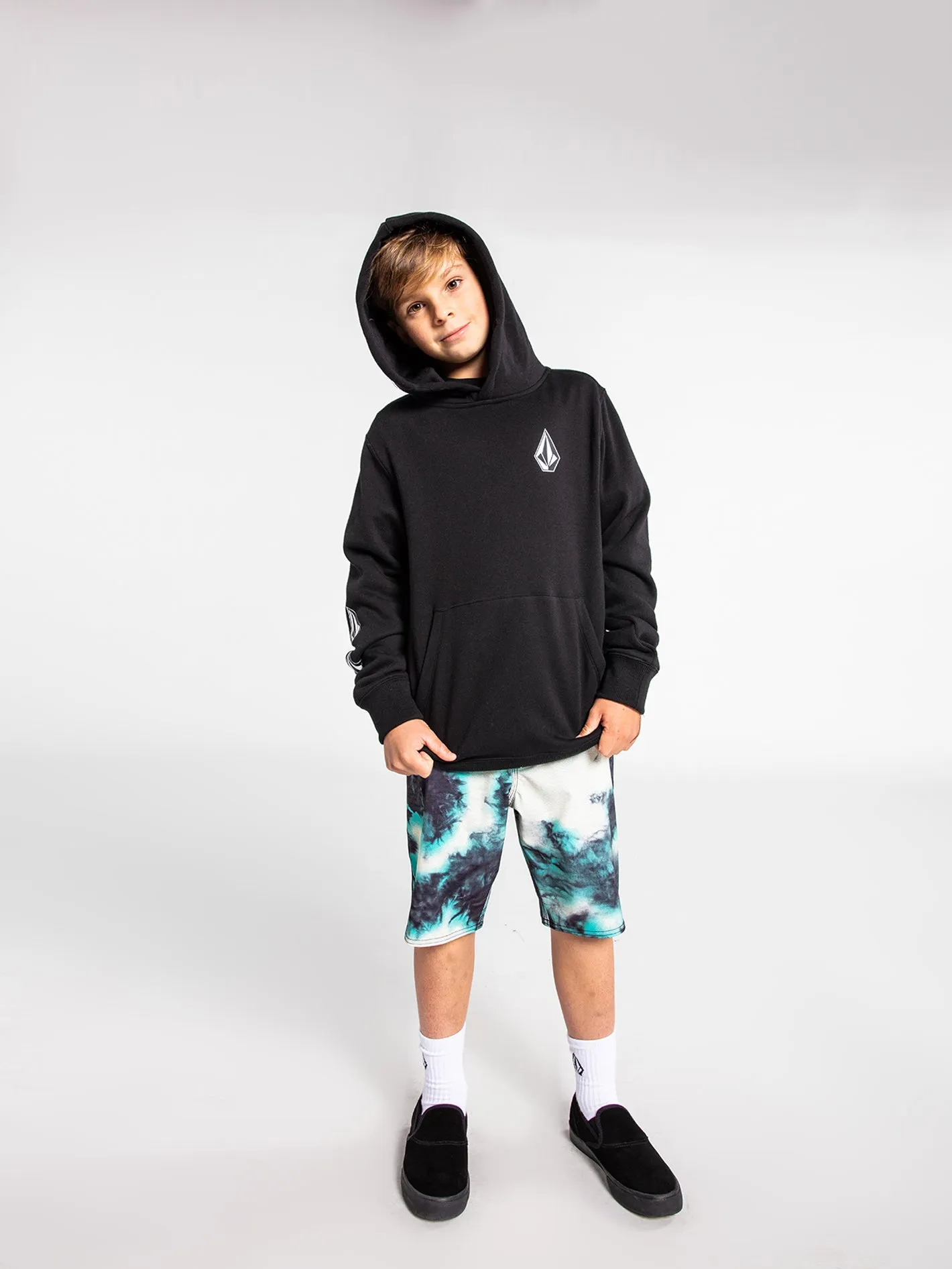 Big Boys Iconic Stone Hoodie - Black