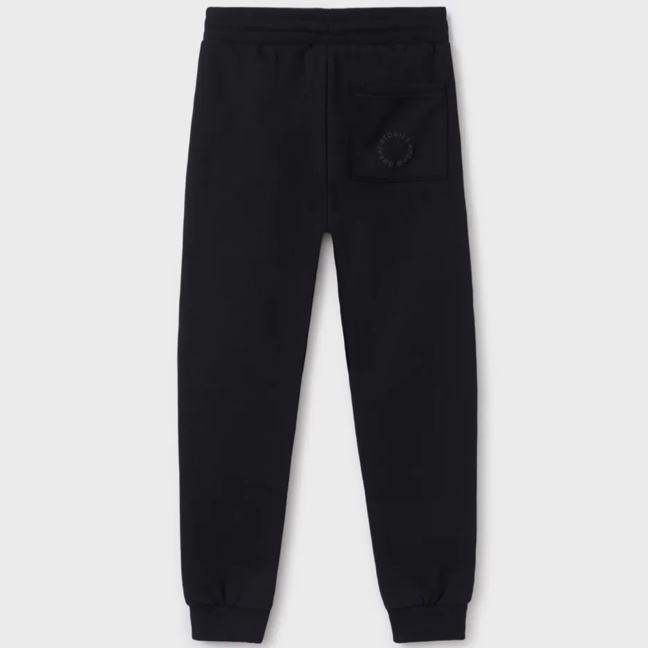 Black Cuffed Fleece Joggers