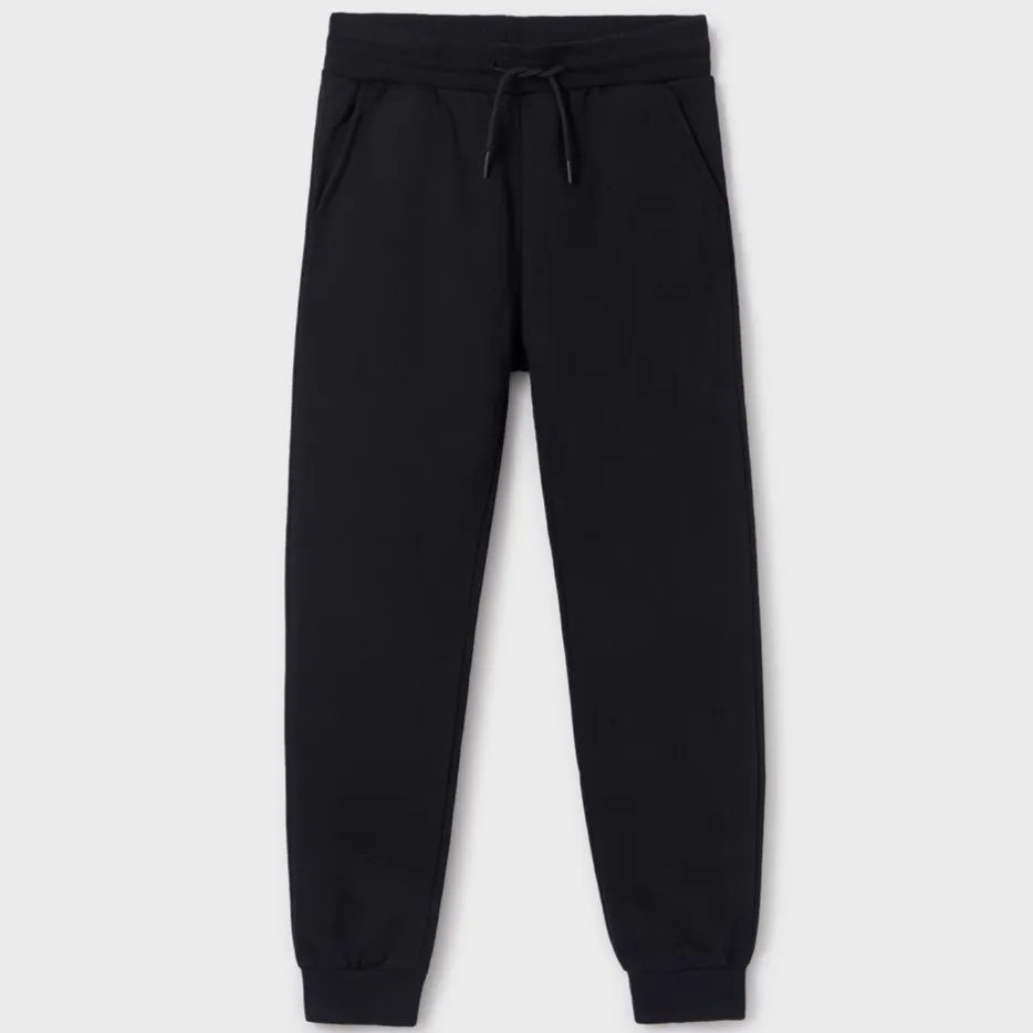 Black Cuffed Fleece Joggers