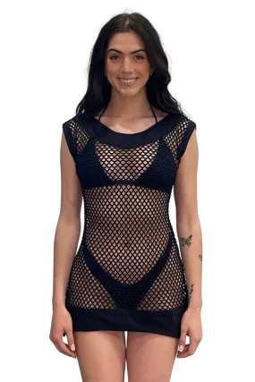 Black Fish Net Tunic