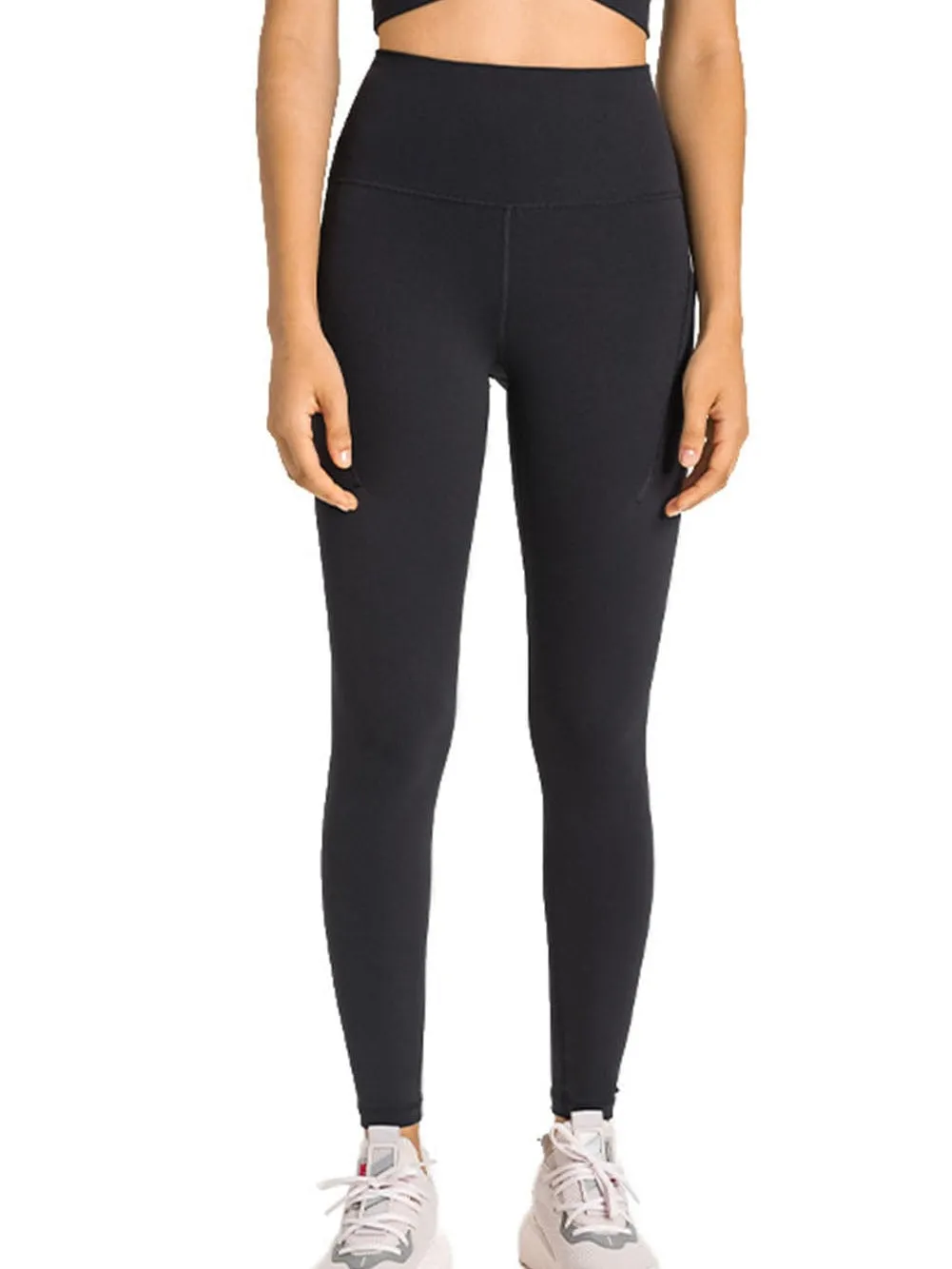 Black High Waist Yoga Leggings with Side Pockets