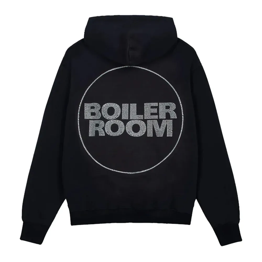 Boiler Room Diamante Stones Pullover Hoodie