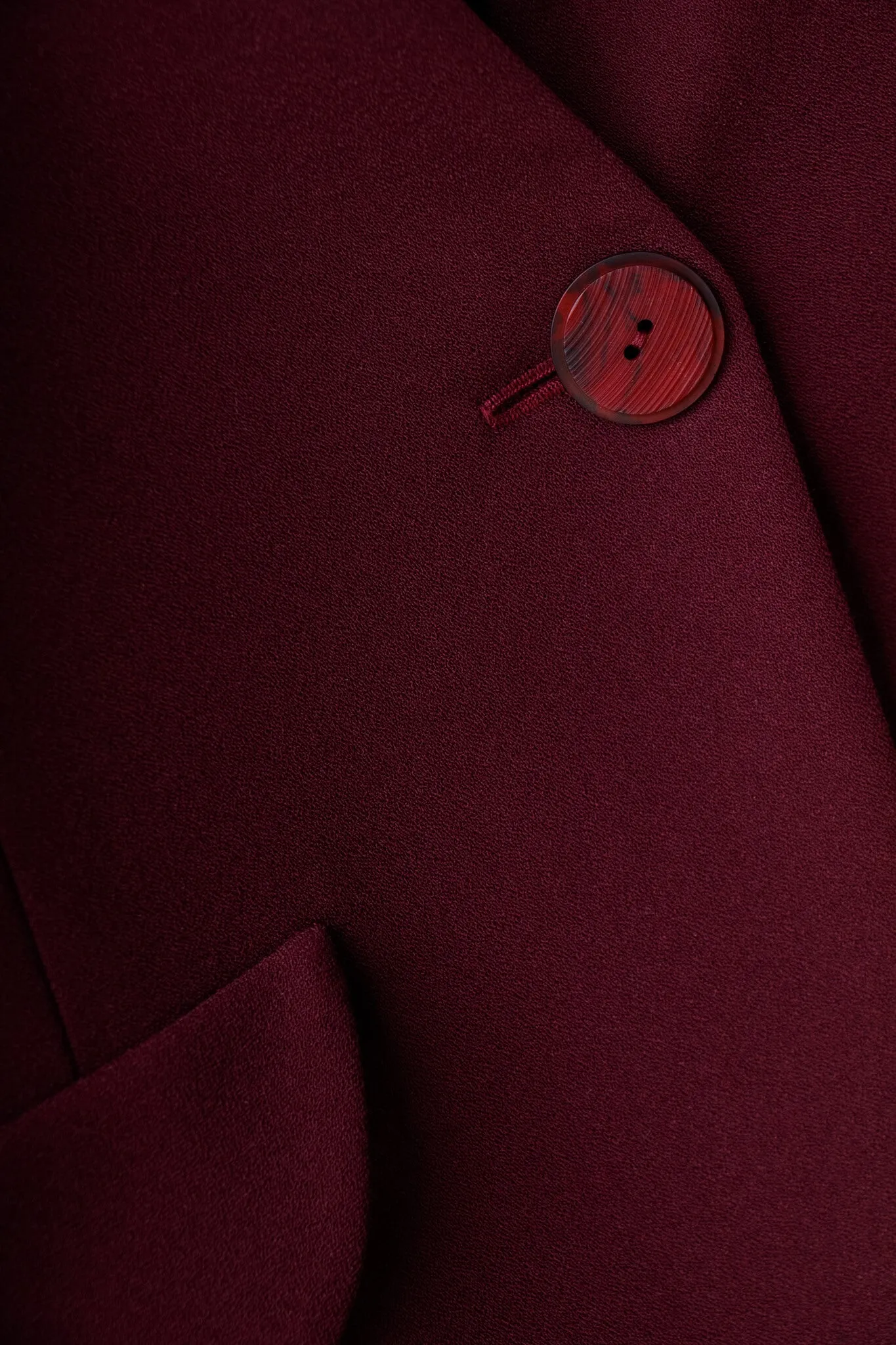 Burgundy Viscose Crepe Jacket