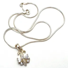 Child's Sterling Silver 12" Necklace with Bee Pendant