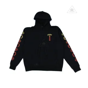 Chrome Hearts "Multicolor T Logo" Pullover Hoodie Black