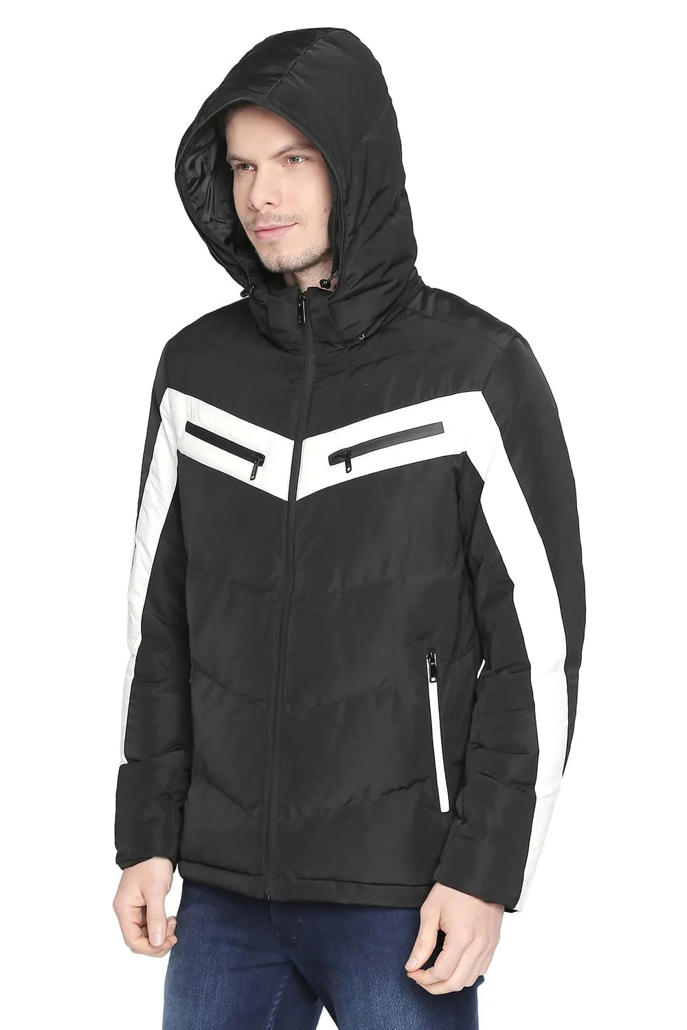 Comfort Fit Puffer Jacket With Detachable Hood