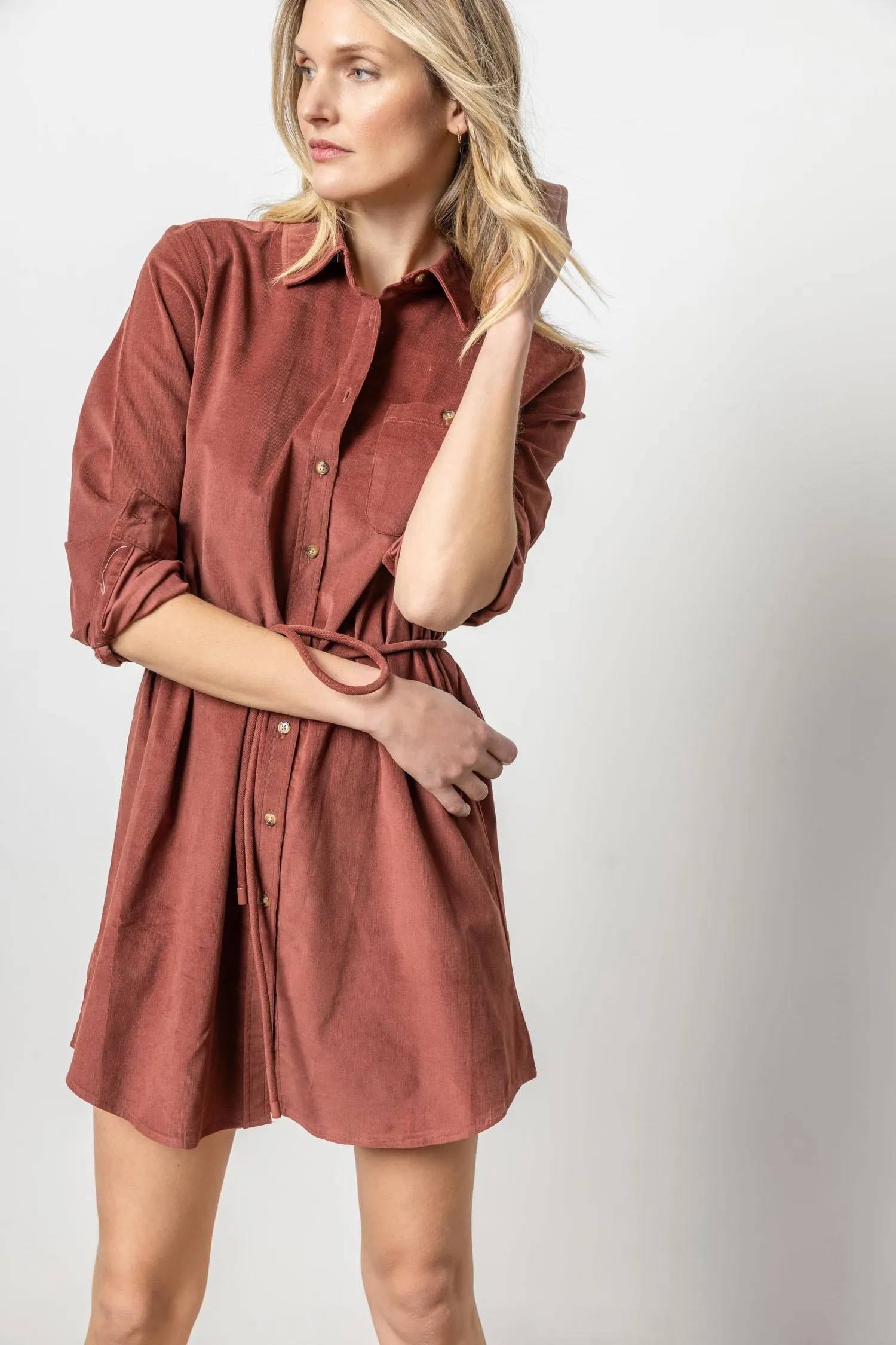 Corduroy Shirt Dress