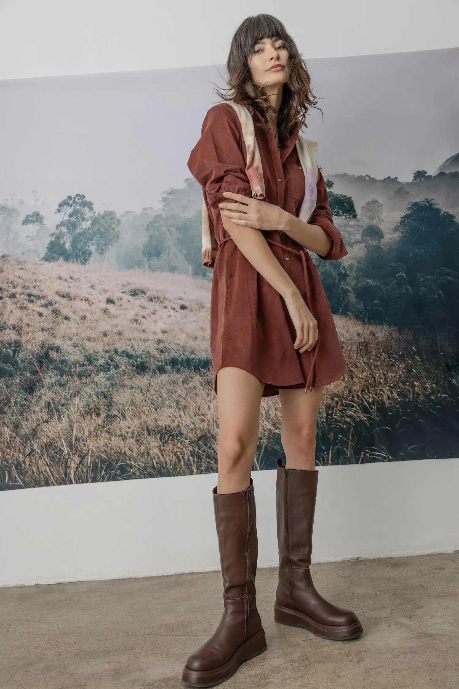 Corduroy Shirt Dress