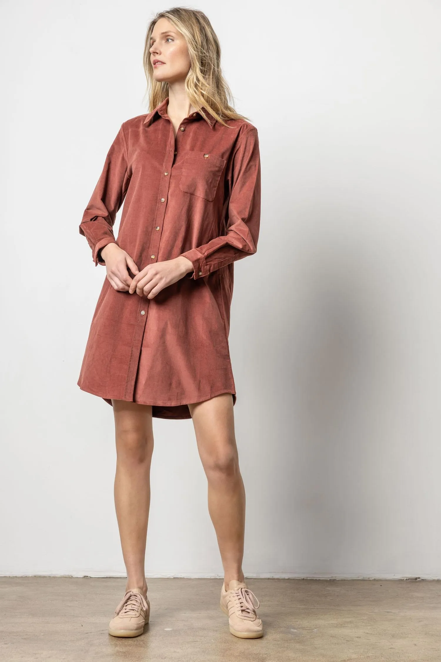 Corduroy Shirt Dress