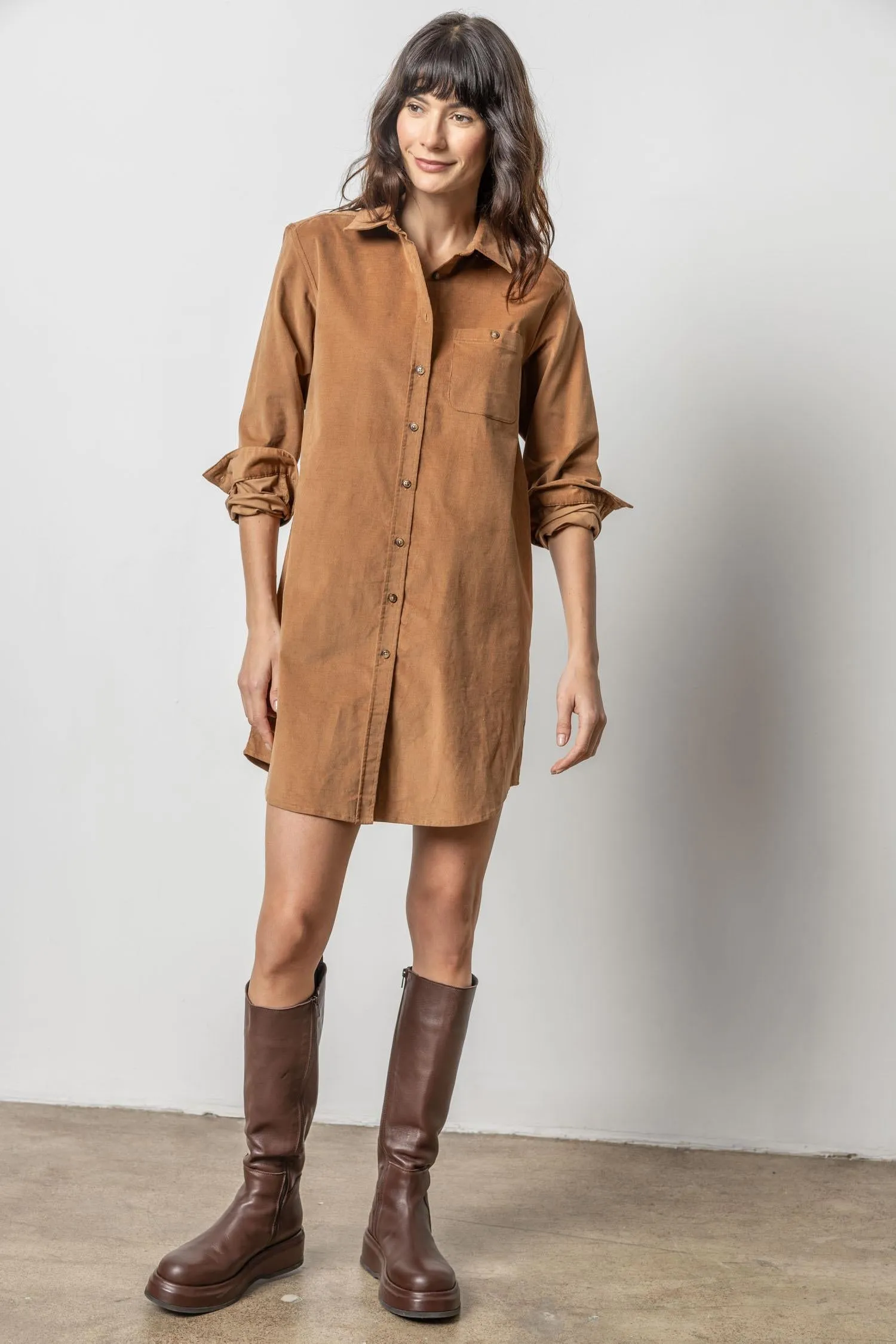 Corduroy Shirt Dress