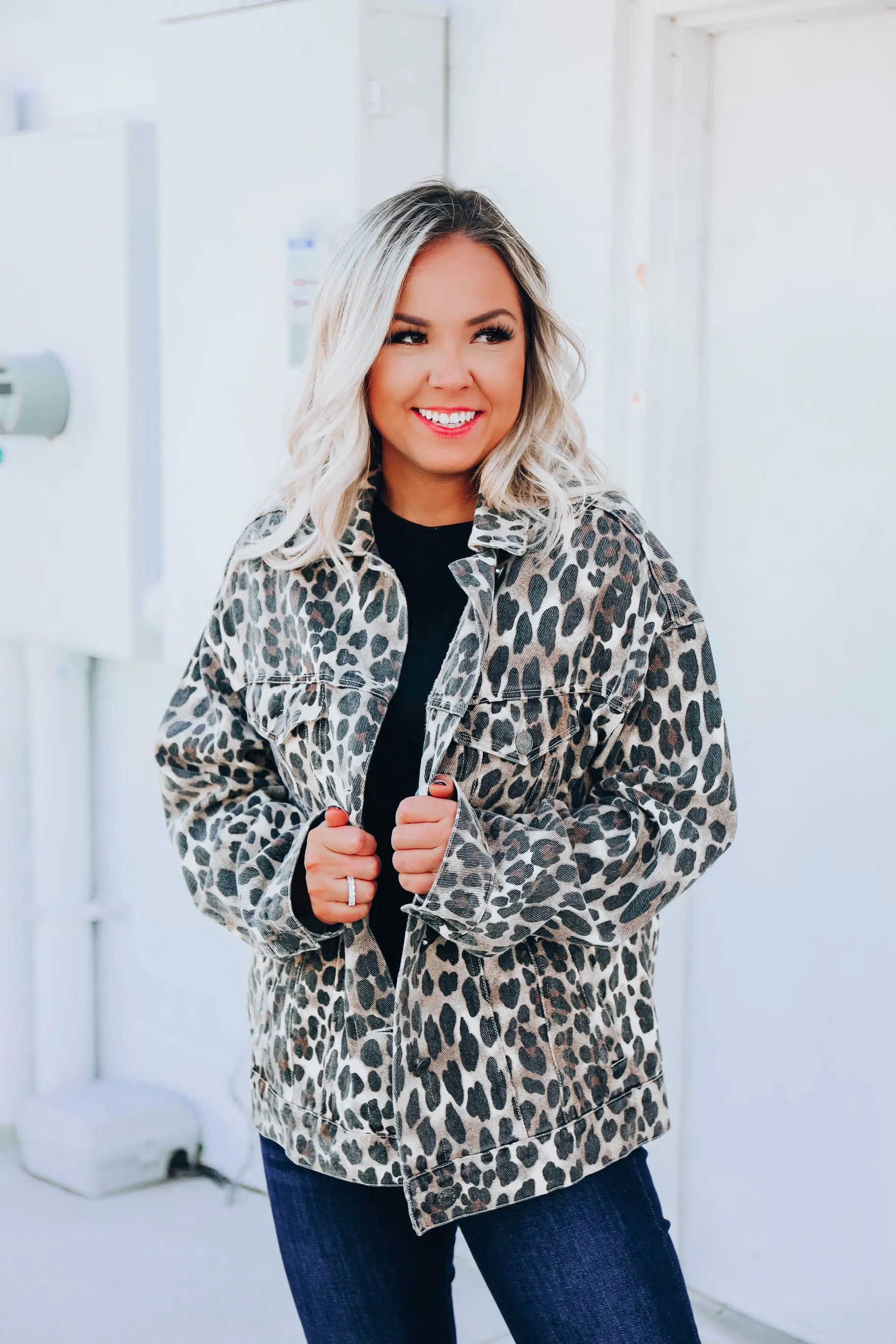 Courageous Leopard Denim Jacket