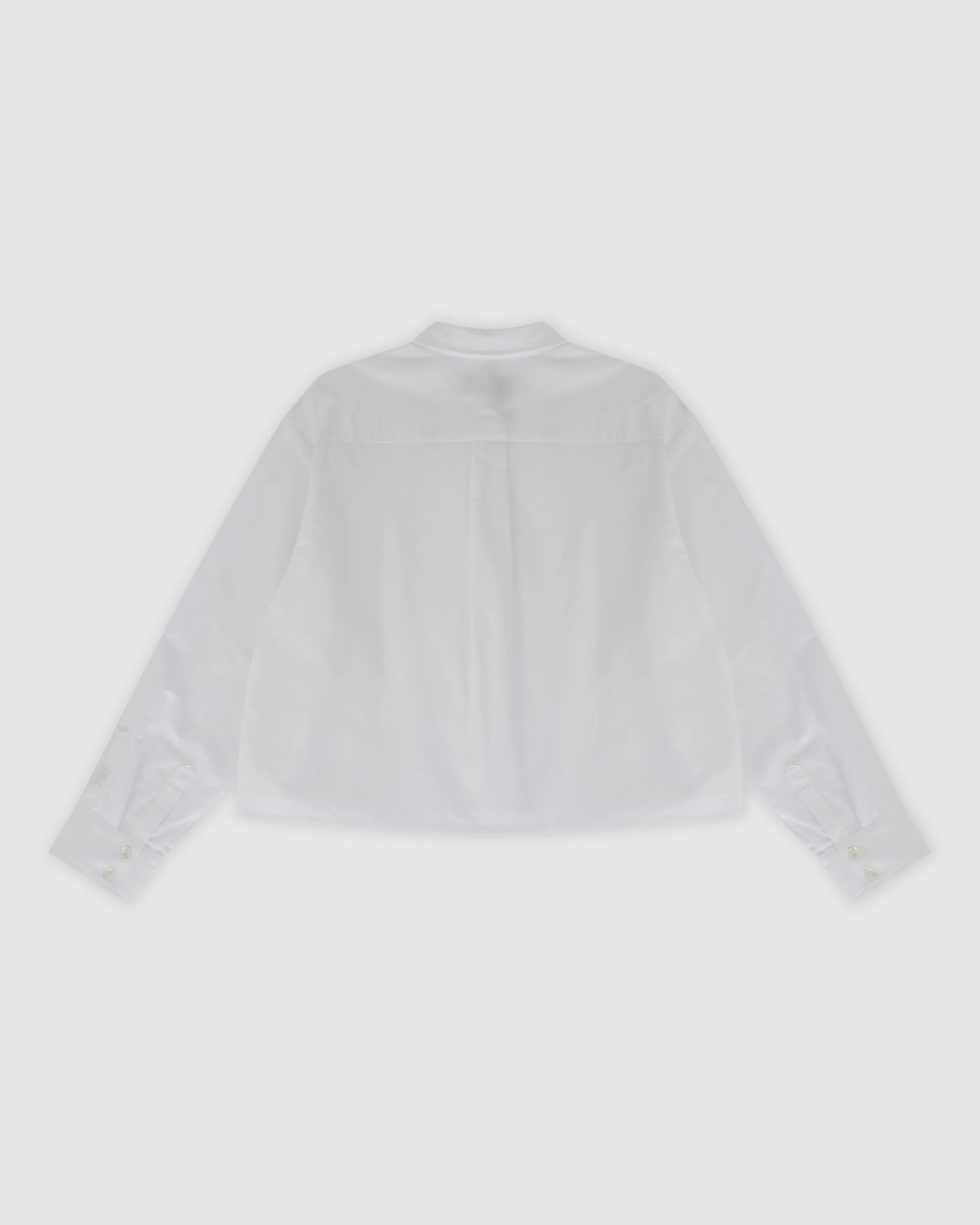 CROP TIE PLACKET DRESS SHIRT