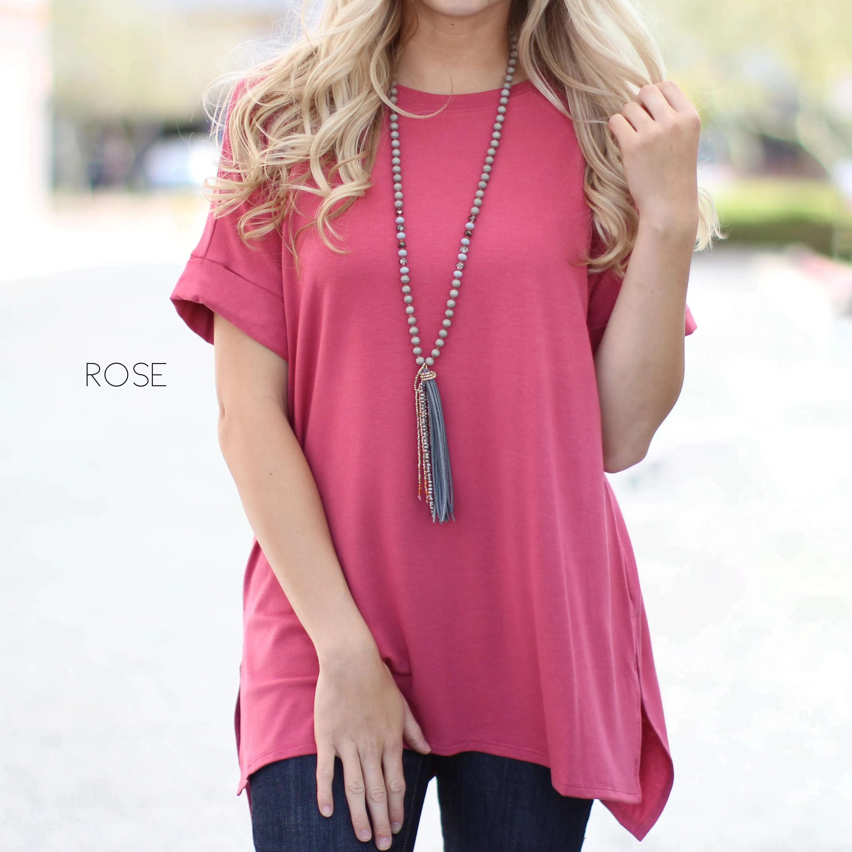 Cuffed Side Slit Tunic