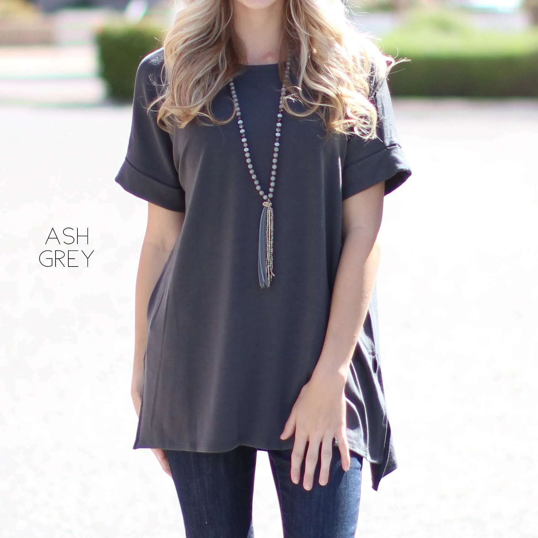 Cuffed Side Slit Tunic