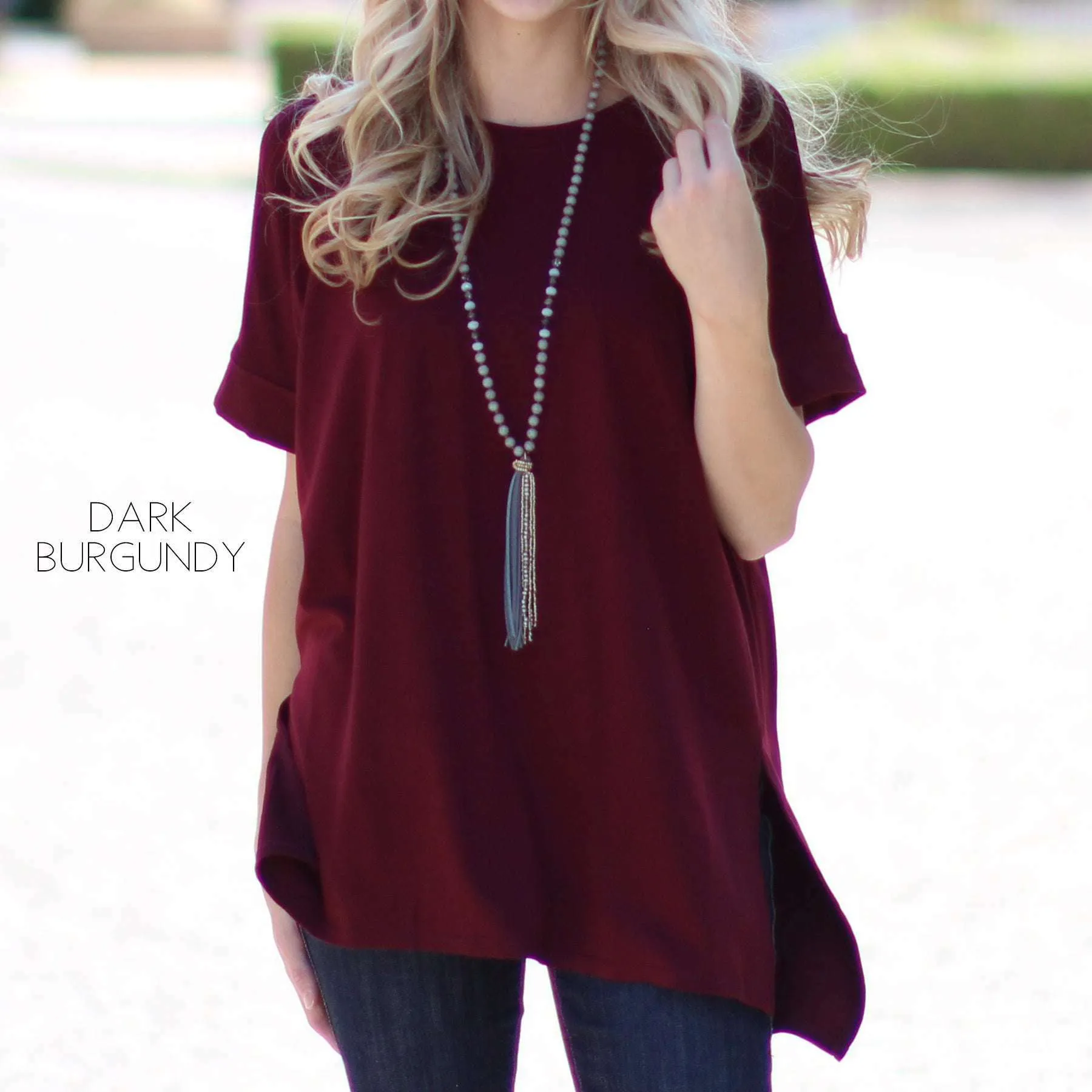 Cuffed Side Slit Tunic