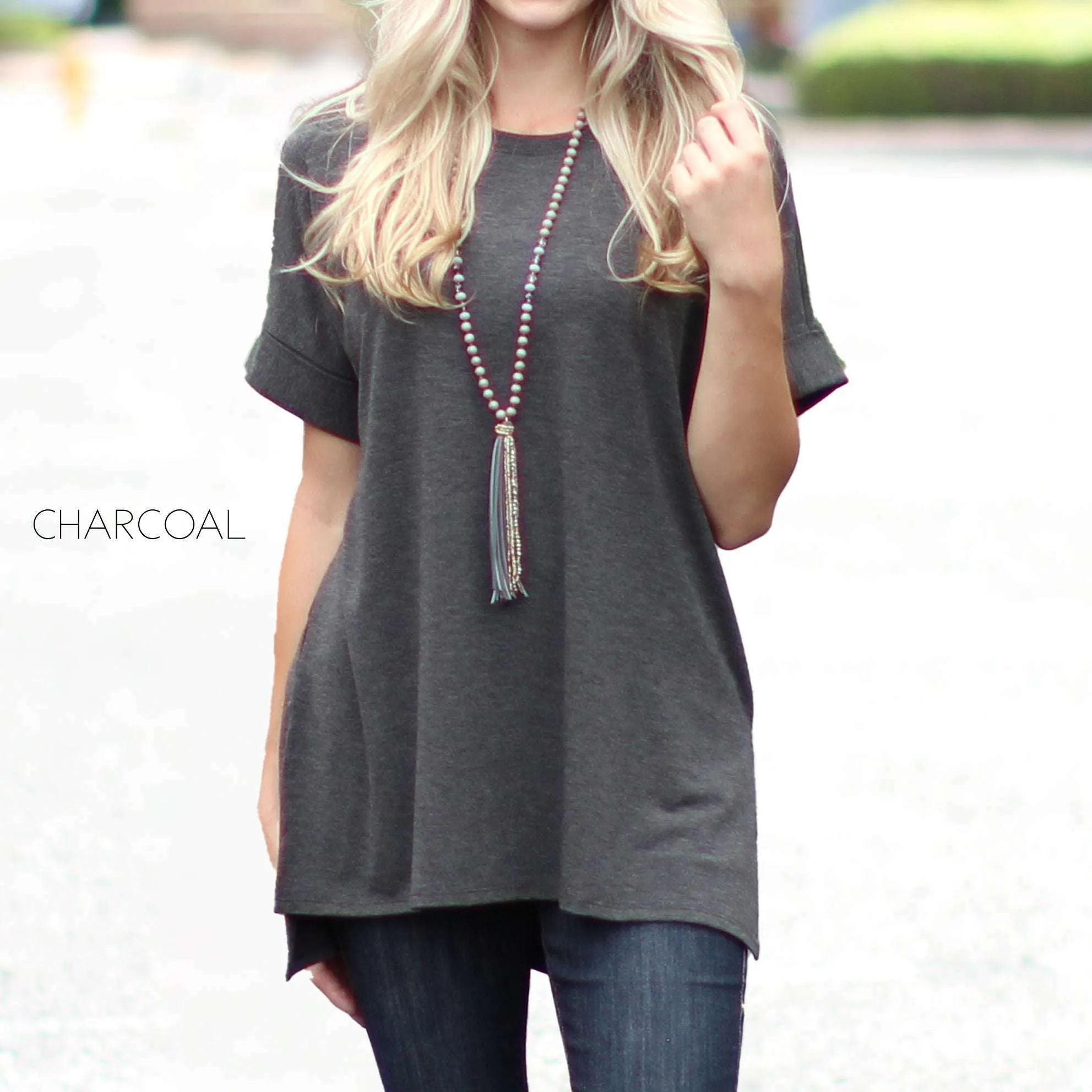 Cuffed Side Slit Tunic