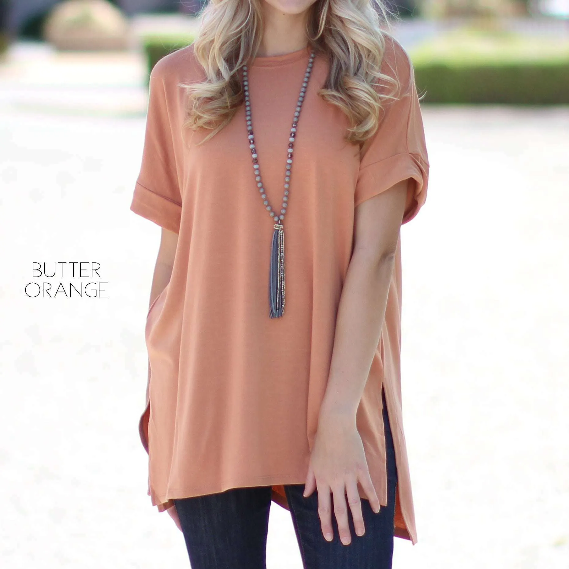 Cuffed Side Slit Tunic