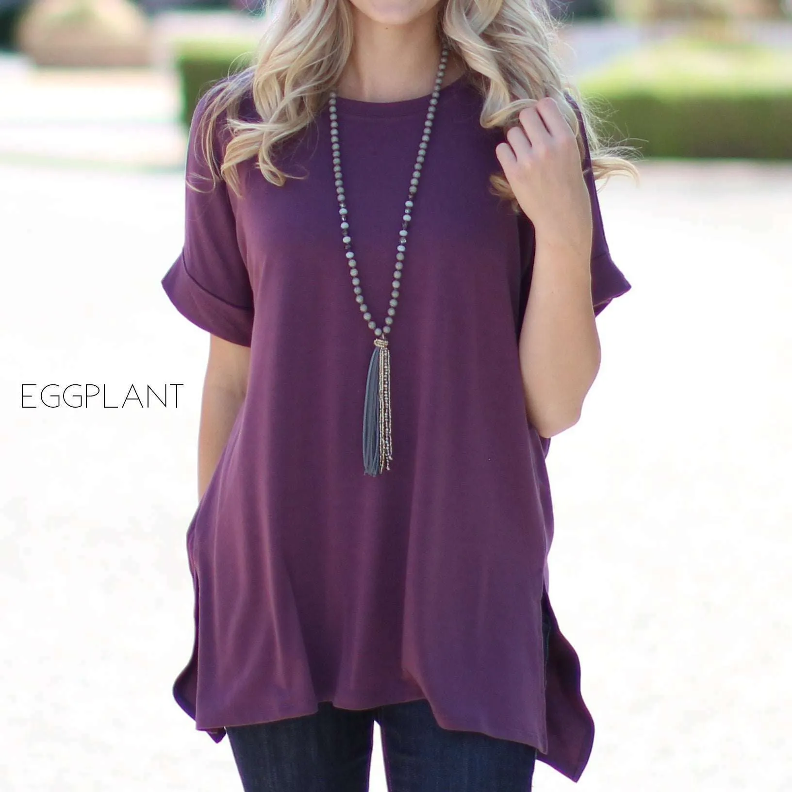 Cuffed Side Slit Tunic