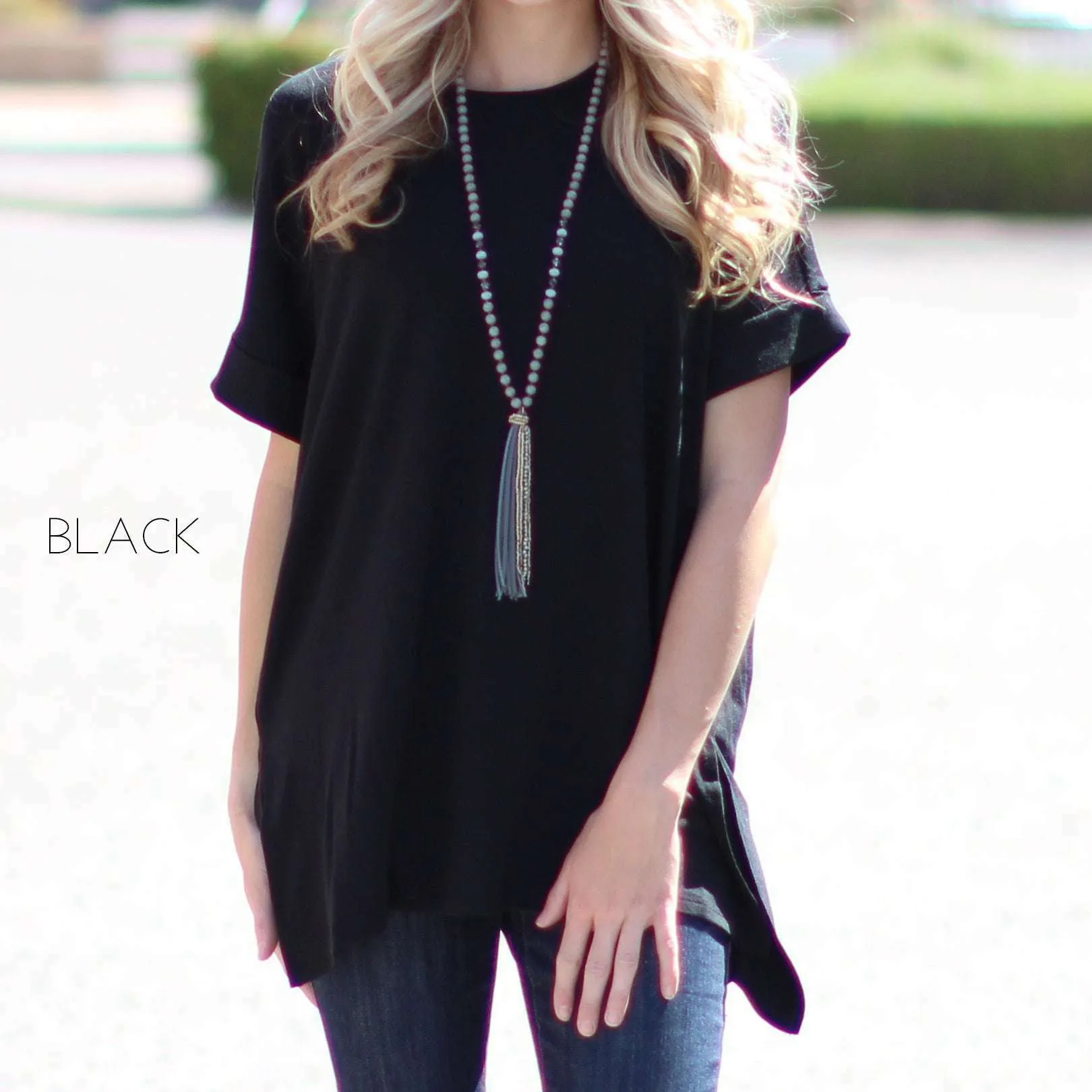 Cuffed Side Slit Tunic