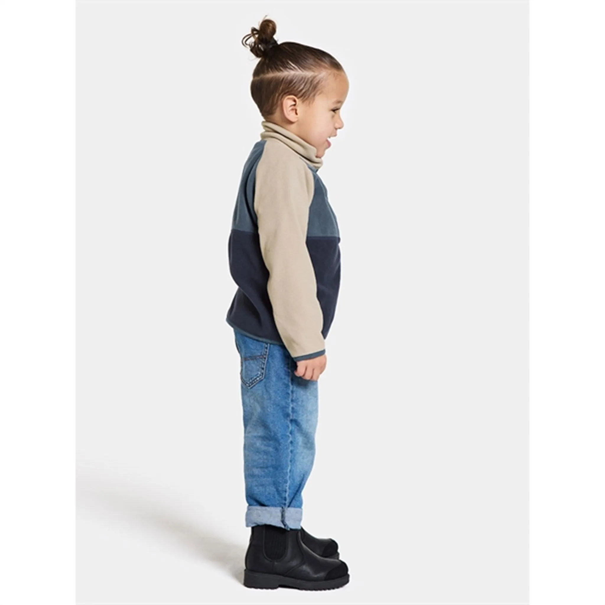 Didriksons Navy Monte Kids Fleece Jacket