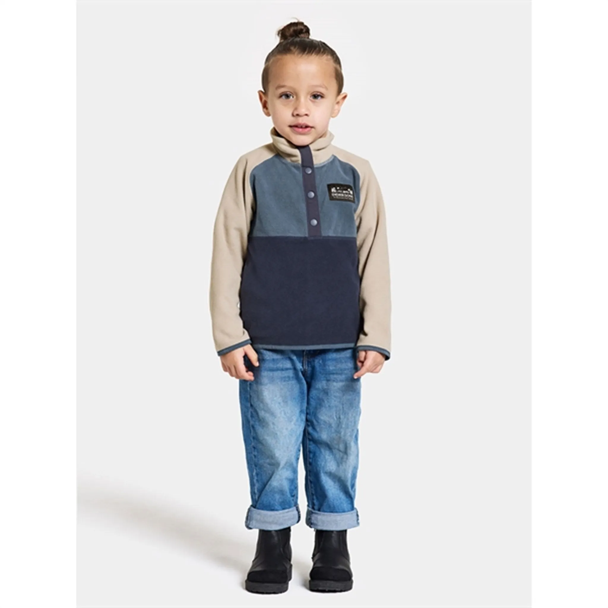 Didriksons Navy Monte Kids Fleece Jacket