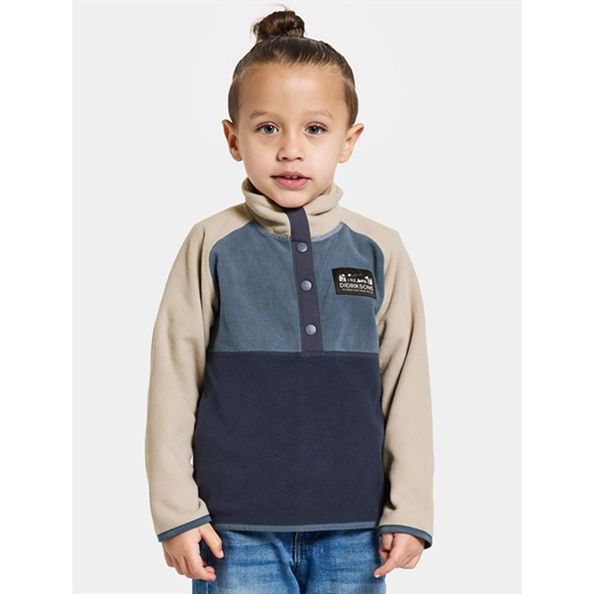 Didriksons Navy Monte Kids Fleece Jacket