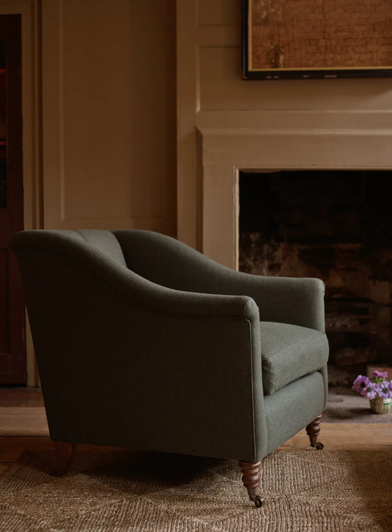 Elbert Armchair, Flax Linen