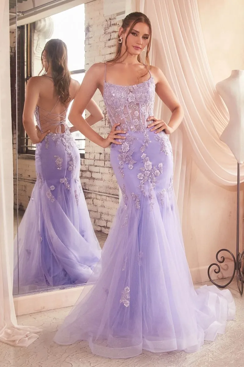 EMBELLISHED PASTEL MERMAID DRESS CDD145