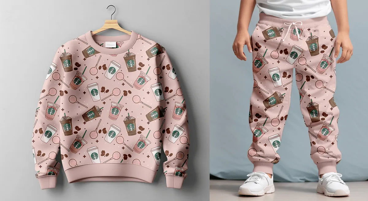 Fan Favorites Pink Drink - Kids Crew Neck Jogger