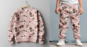 Fan Favorites Pink Drink - Kids Crew Neck Jogger