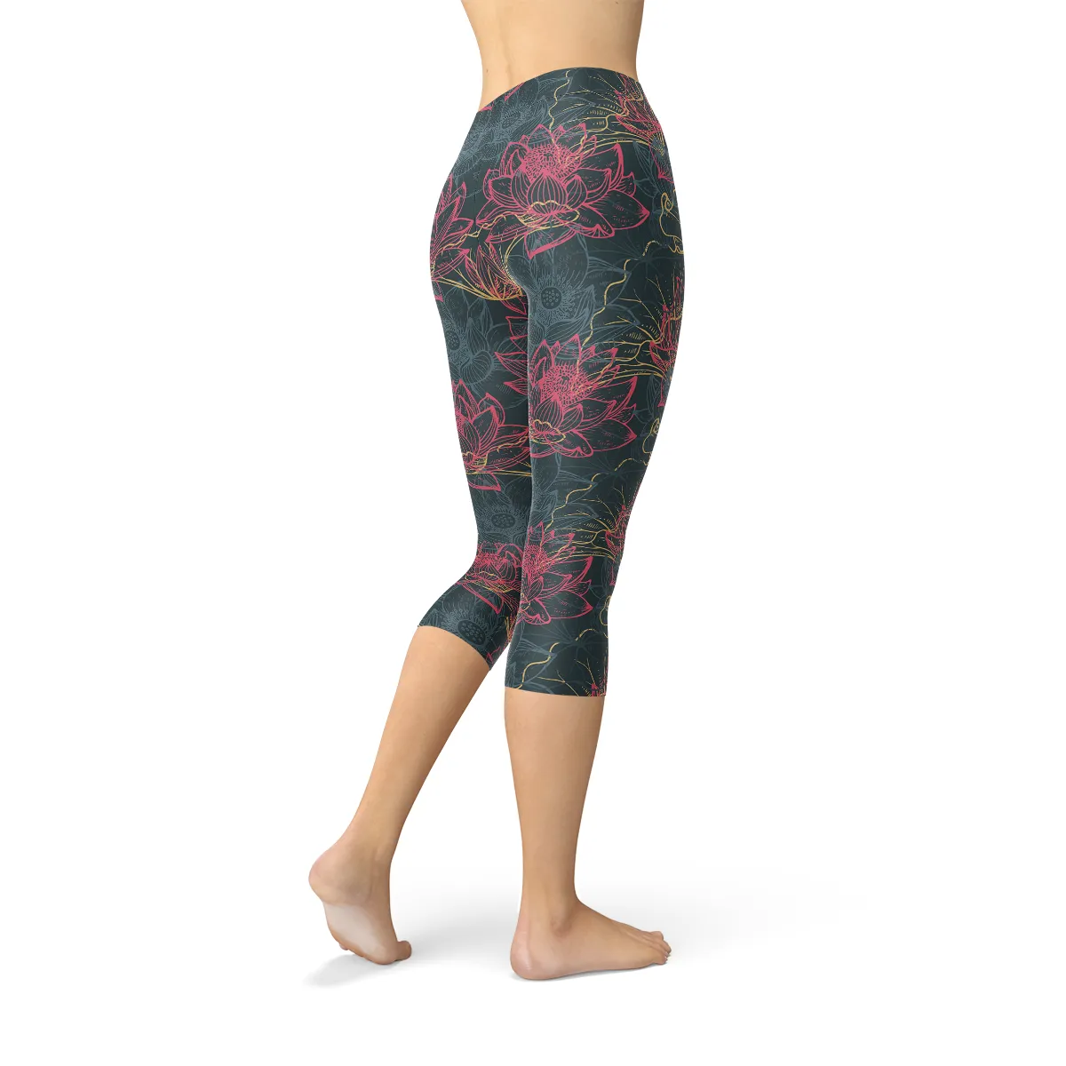 Floral Fusion Women's Performance Capri Leggings