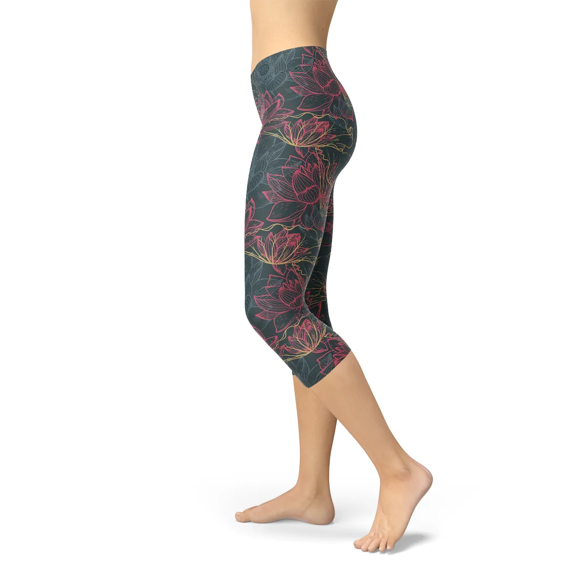 Floral Fusion Women's Performance Capri Leggings