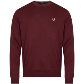 Fred Perry Ox Blood V Neck Burgundy Jumper