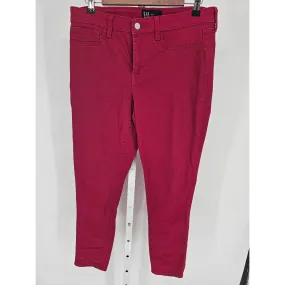 GAP Womens Sz 6 (28") Denim Legging Dark Pink Skinny Jeans