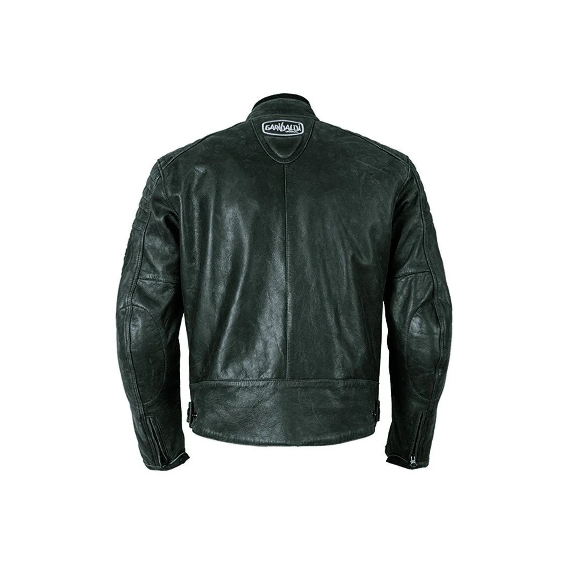 Garibaldi Bullrider Vintage Black Leather Mens Motorcycle Jacket