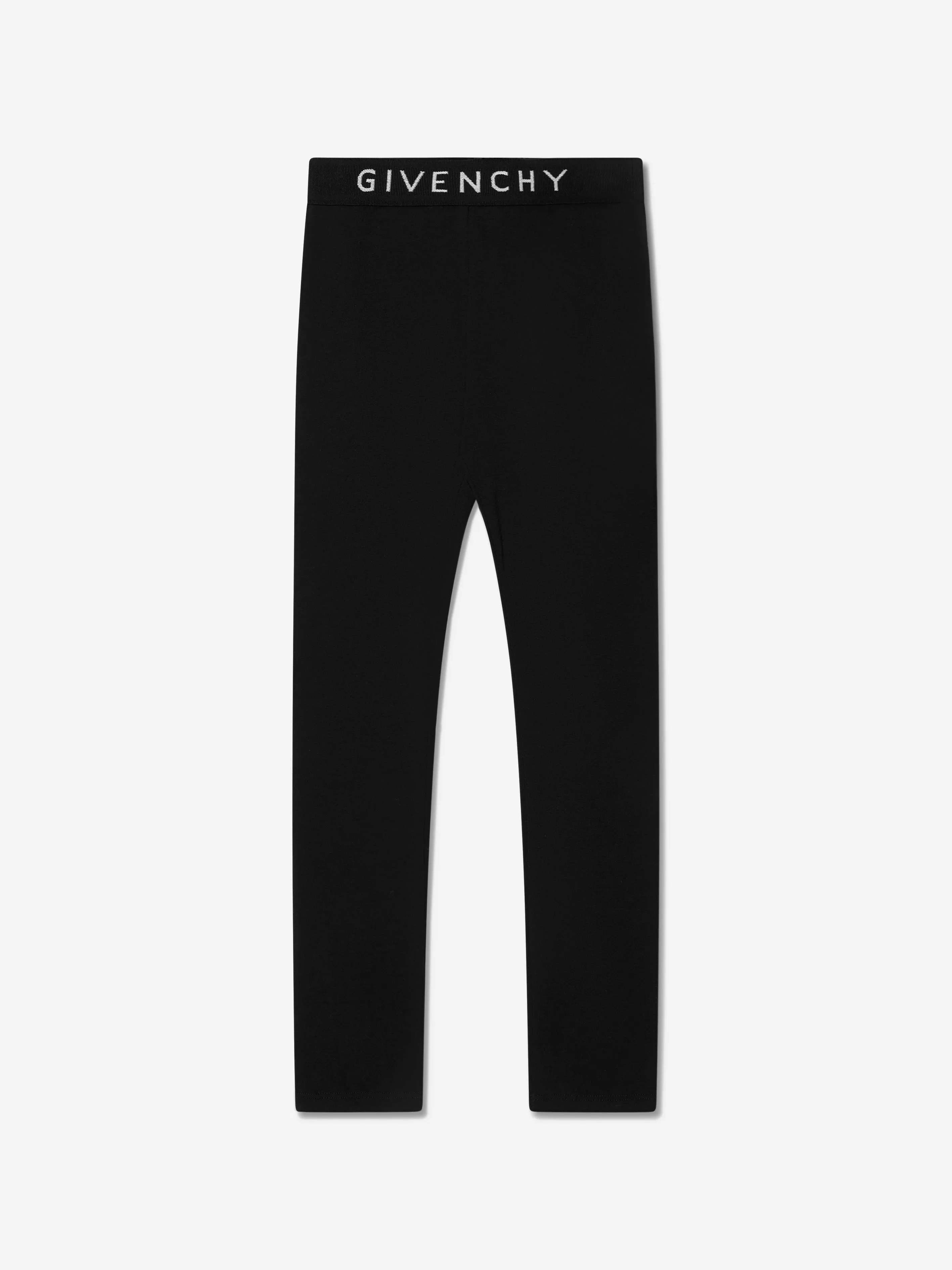 Givenchy Girls Organic Cotton Logo Leggings in Black