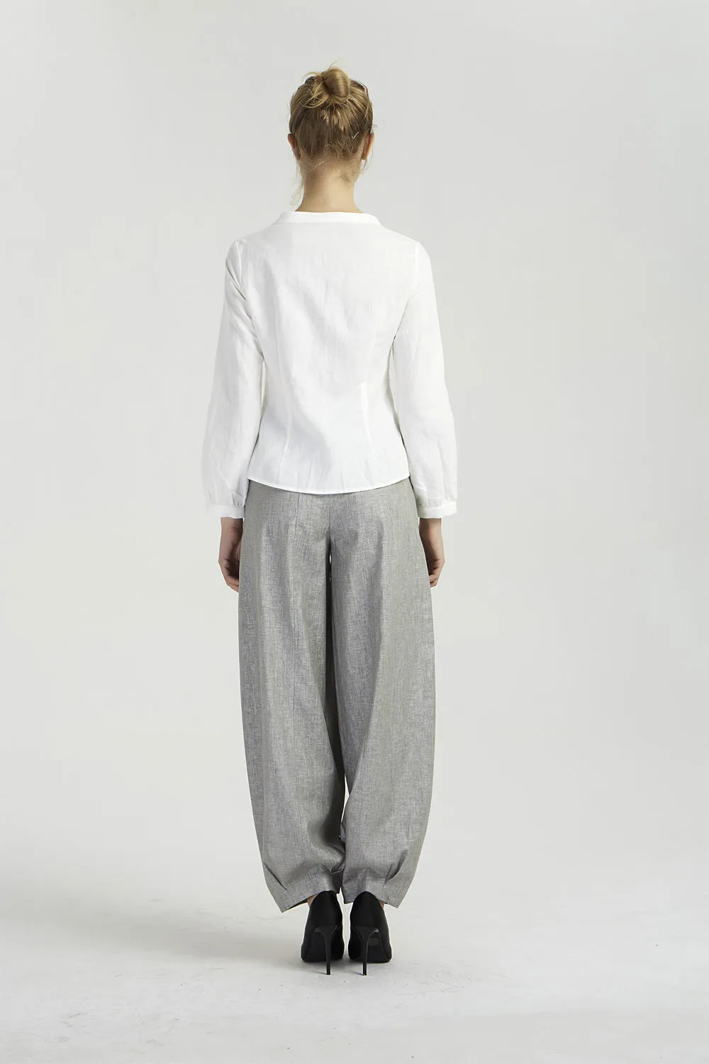 Gray pants, linen pants, harem pants, causal pants, baggy pants, loose pants 2032