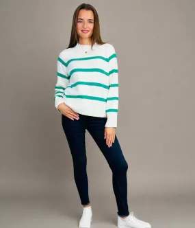 Green Classic Striped Jumper