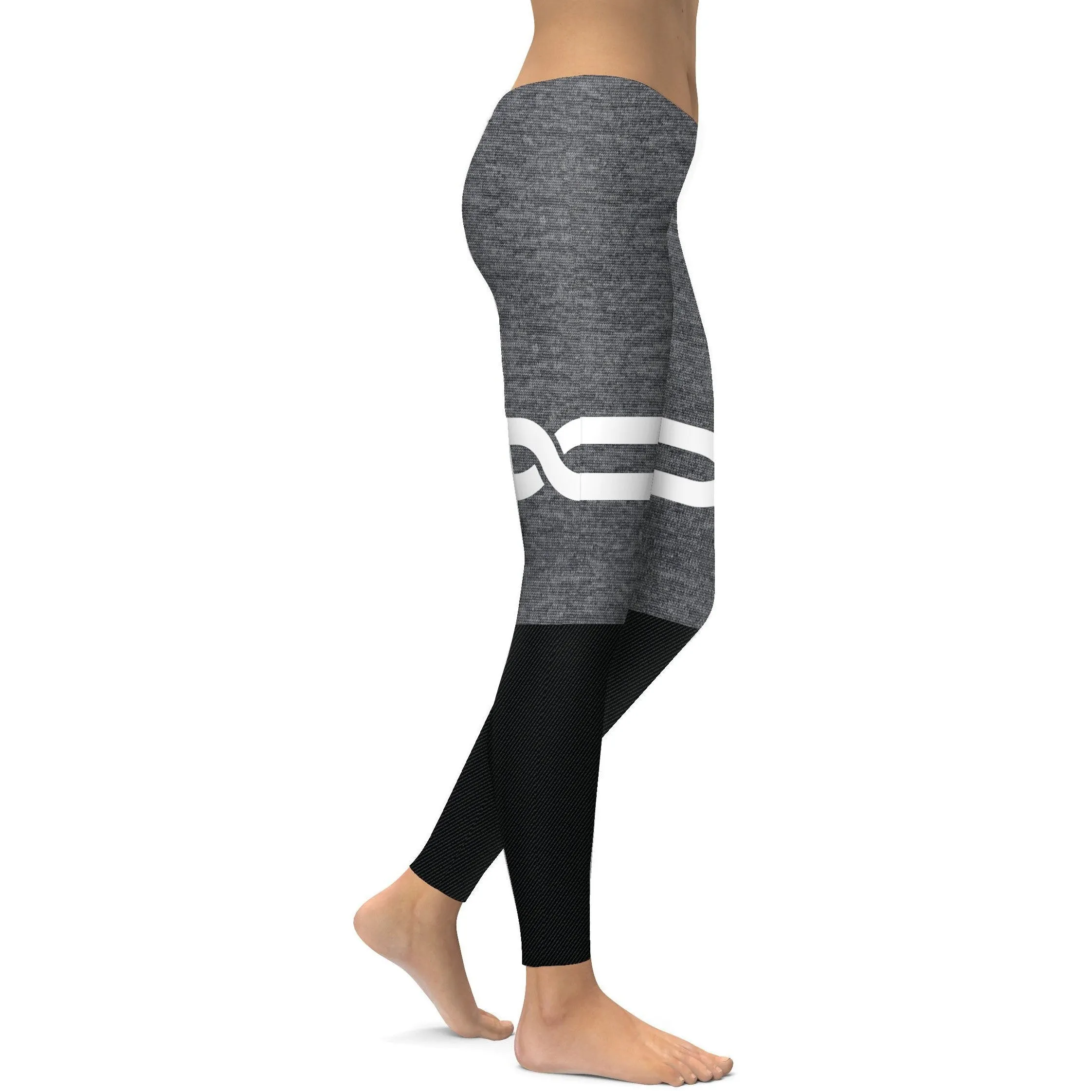 Grey and Black Infinity Leggings