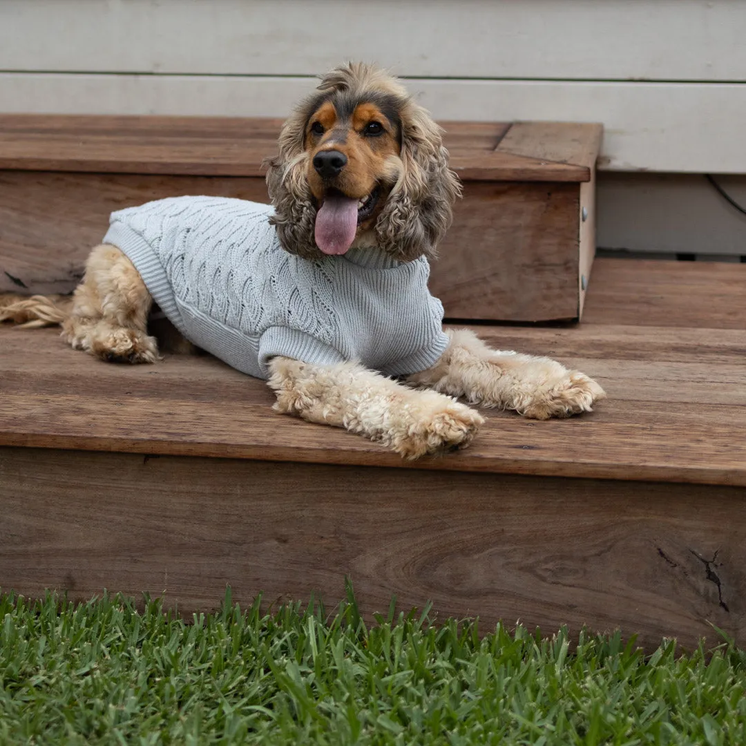 Grey Wave Dog Jumper