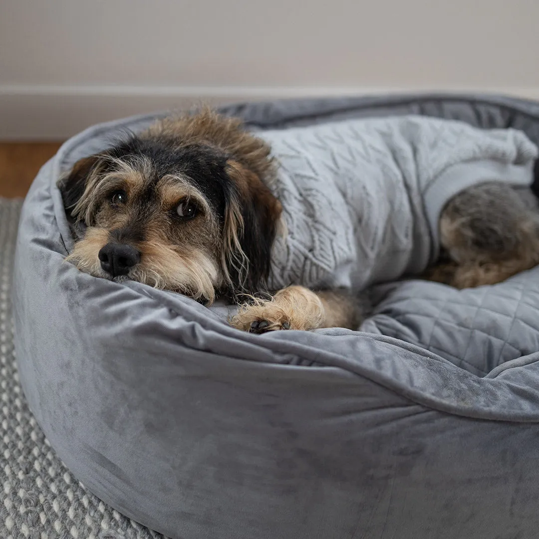 Grey Wave Dog Jumper