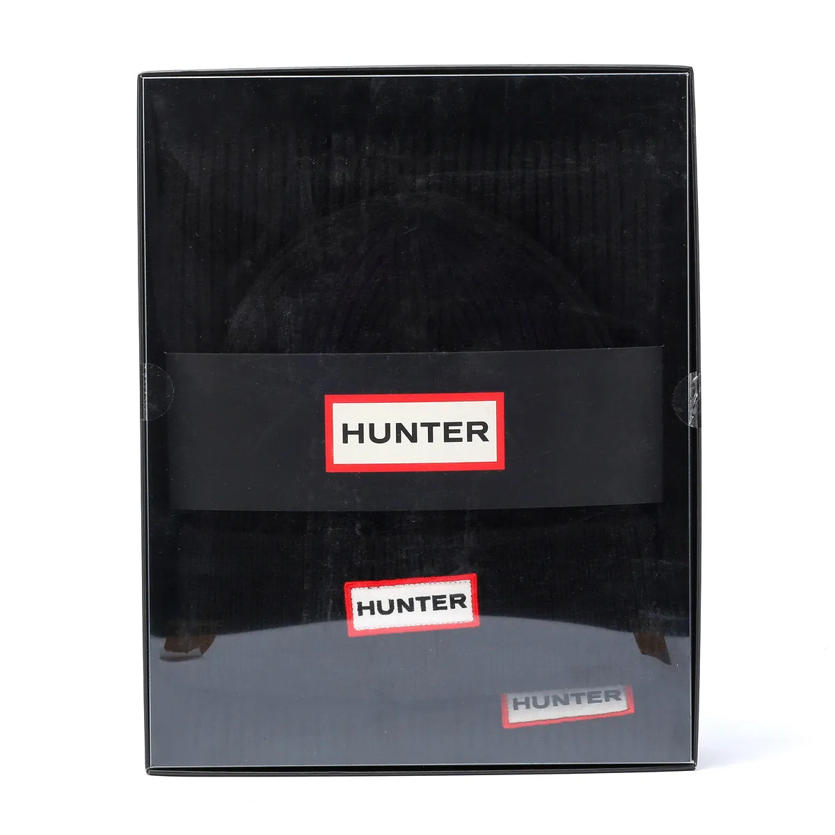 Hunter Jura Beanie Hat/Scarf Boxset Acrylic Black