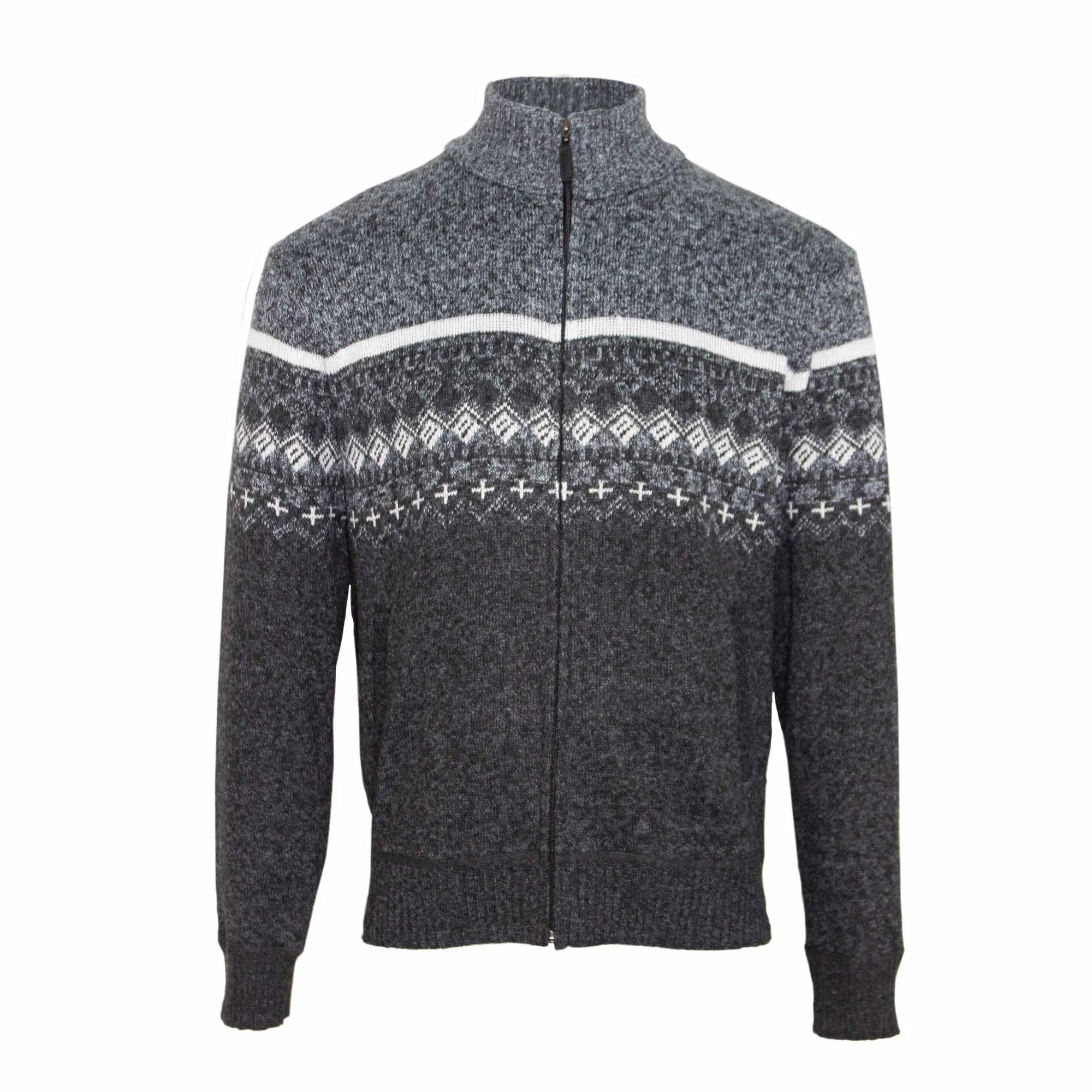 Hutson Harbour Fairisle Cardigan - Grey