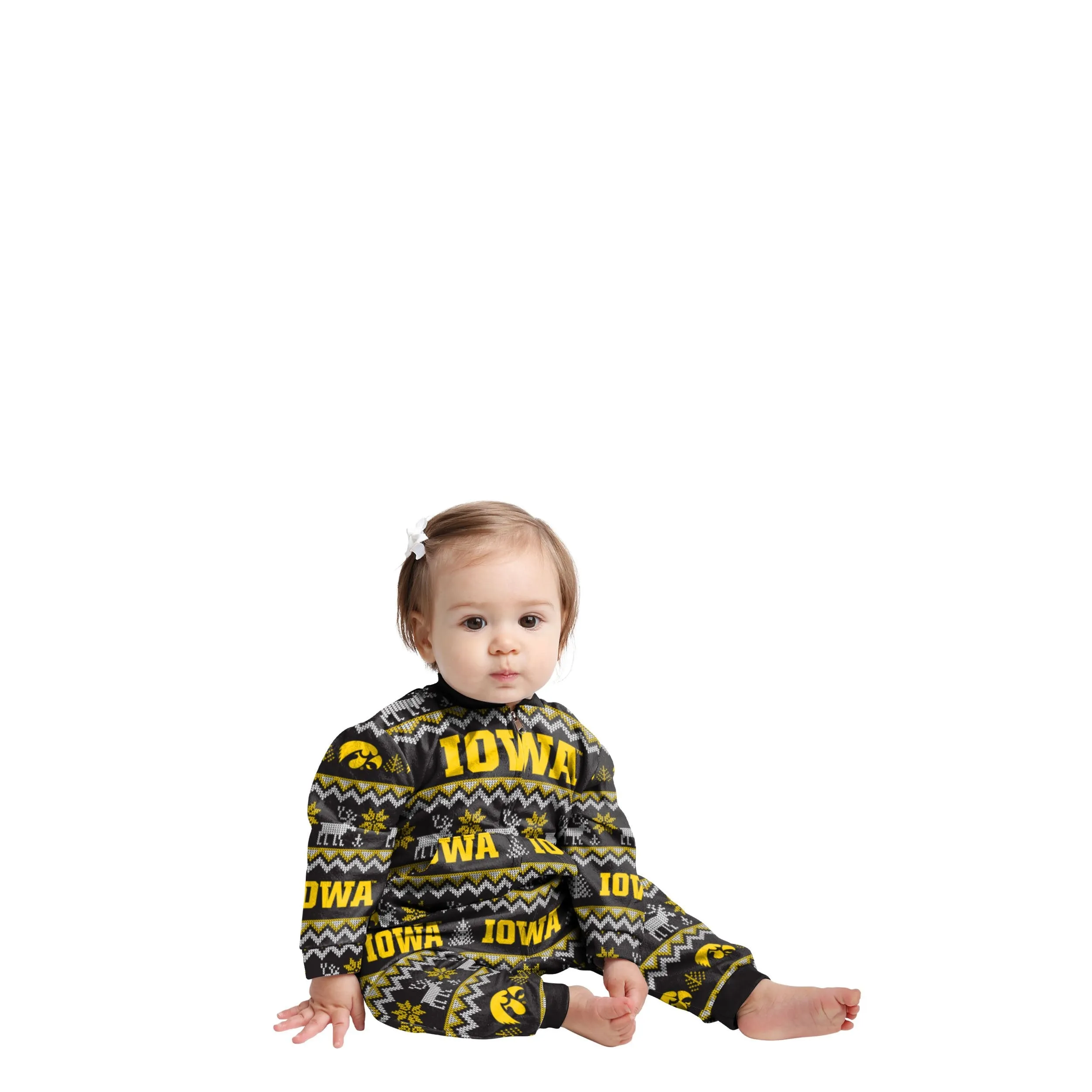 Iowa Hawkeyes NCAA Ugly Pattern Family Holiday Pajamas